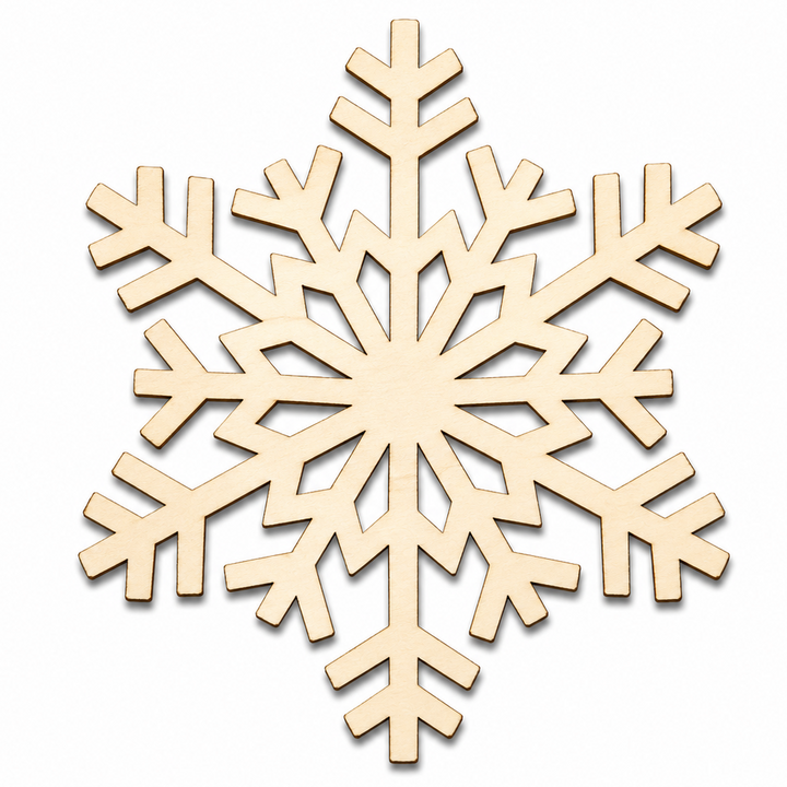 Wood Snowflake cutout shapes to paint on or glitter to add to diy crhstiasm wreaths or make them into Christmas ornaments. By ChurchHouseWoodworks.com