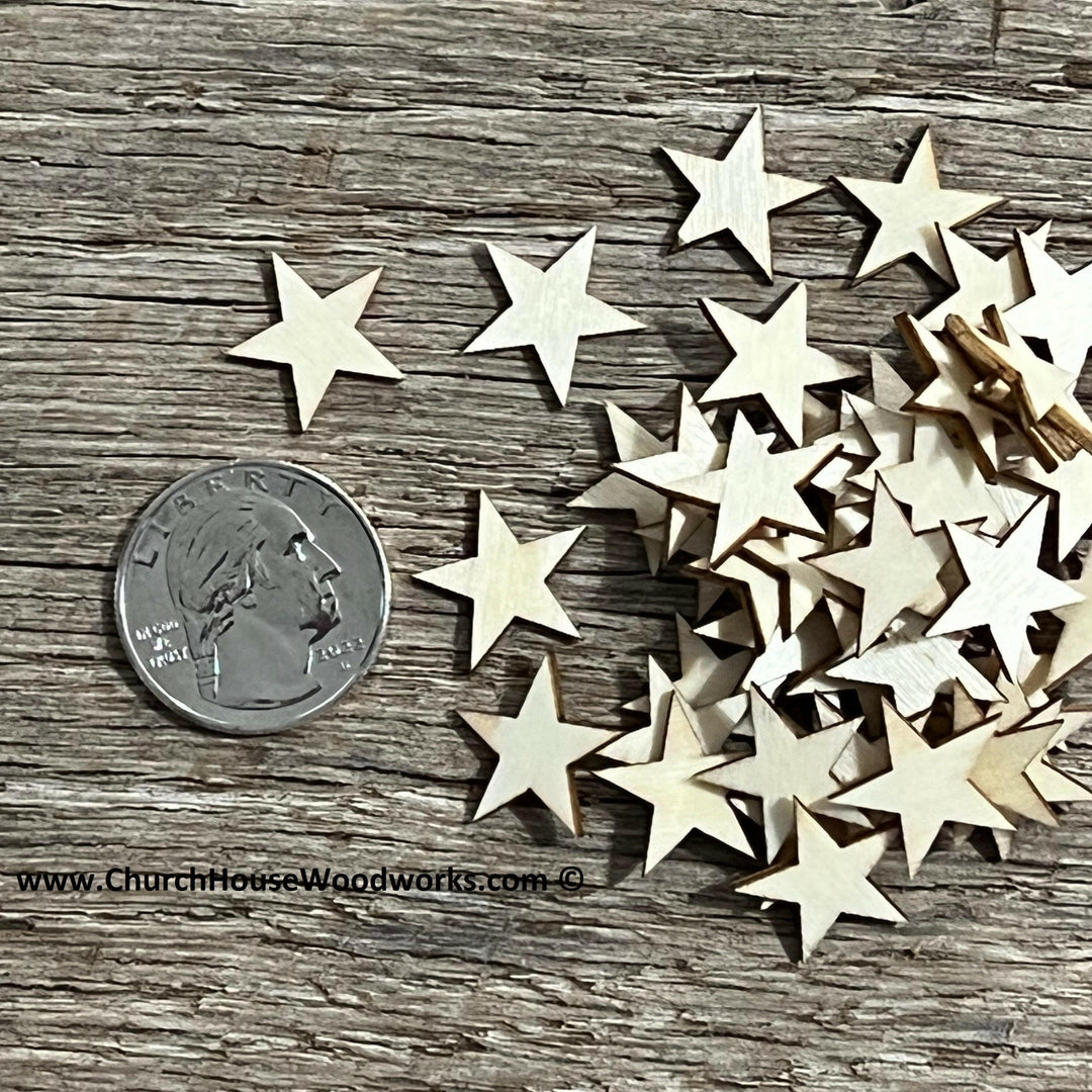 5/8" inch wood wooden stars flag making