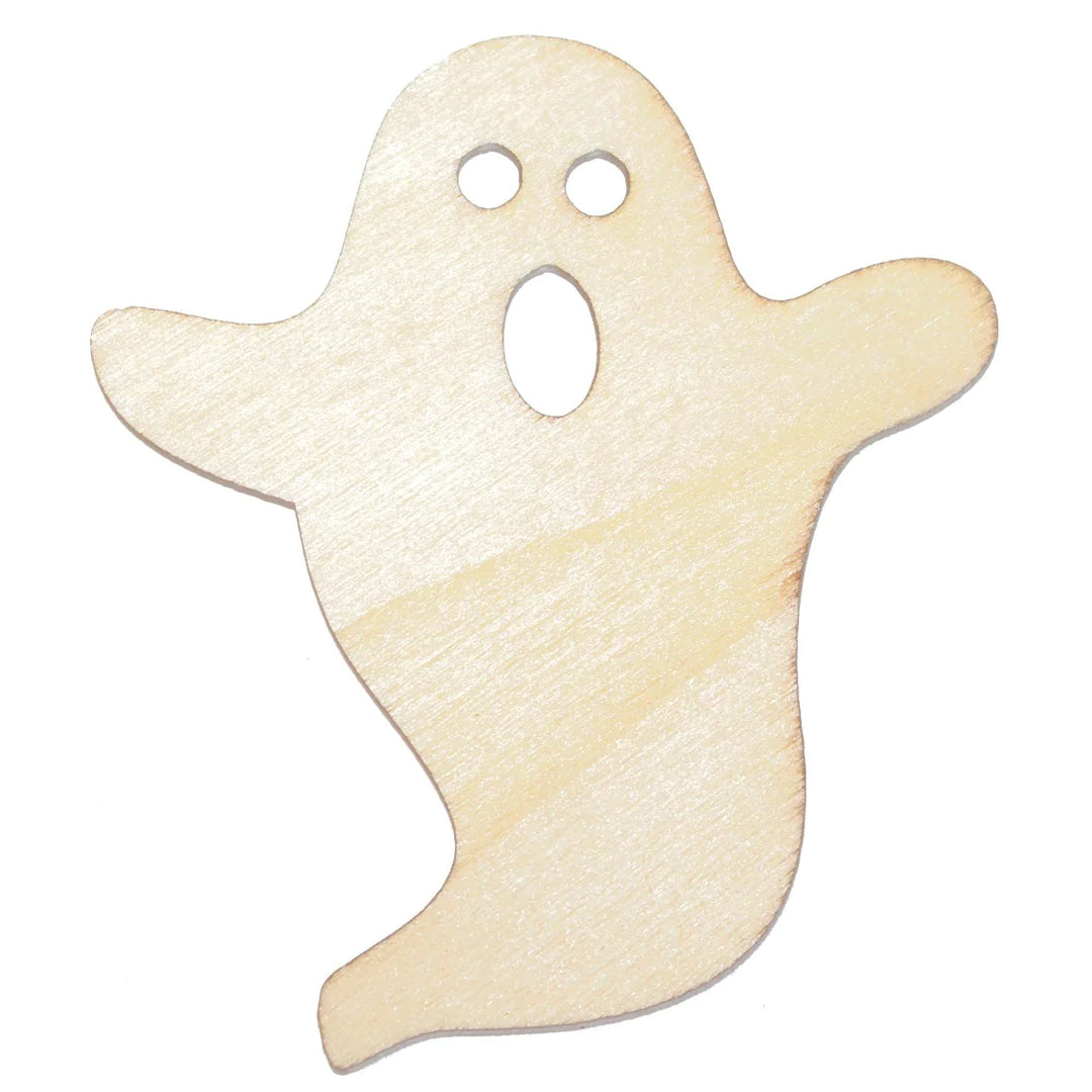 2.5 INCH LASER CUT WOOD SHAPE GHOST SHAPE HALLOWEEN