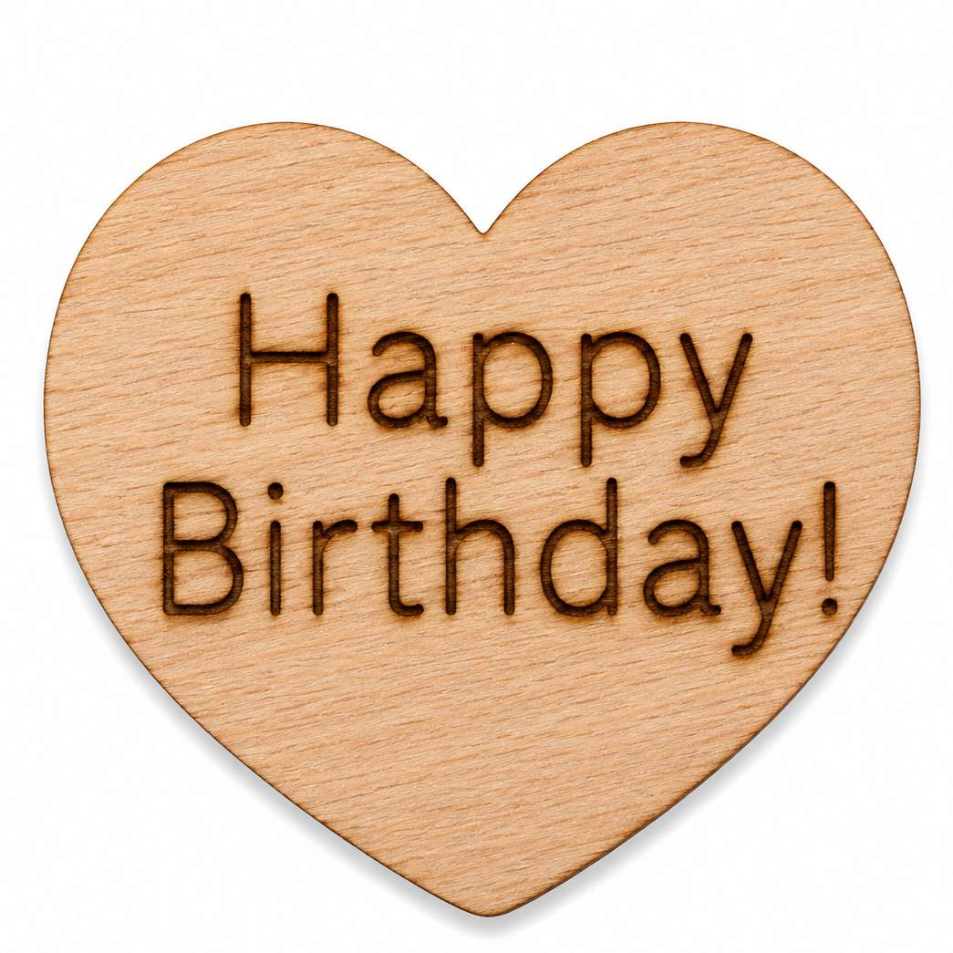 Wood hearts that have the words HAPPY BIRTHDAY on them for parties such as western, boho, country, cowboy by ChurchHouseWoodworks.com. Scatter them on the table as decorations.