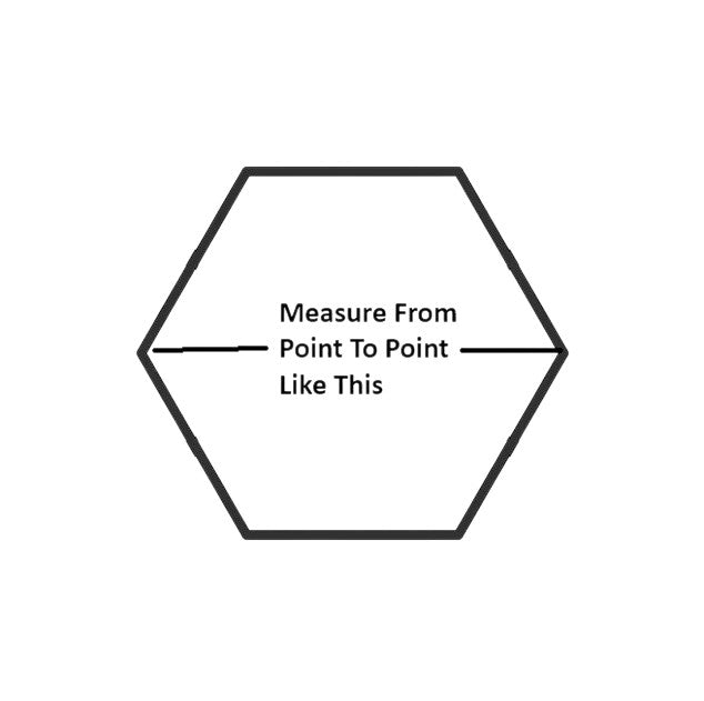 how to measure wood hexagon
