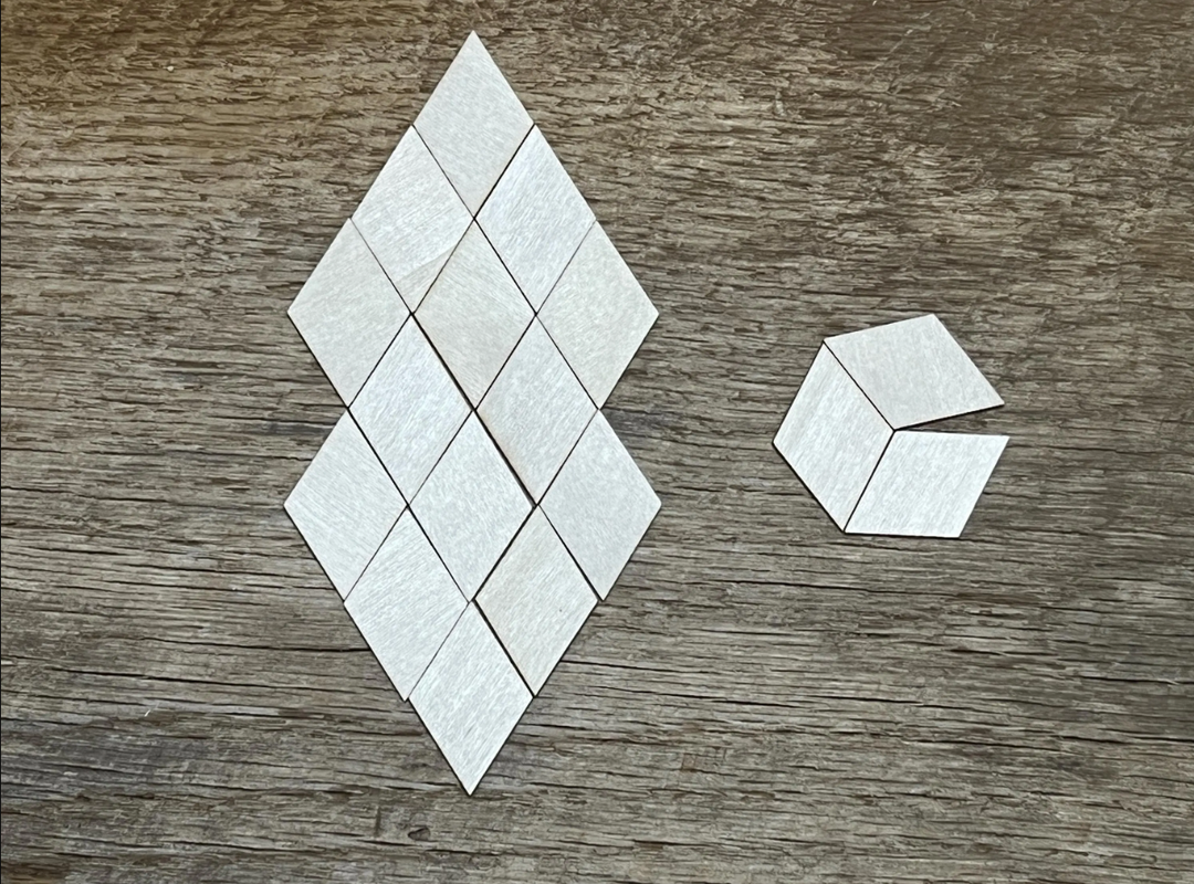 laser cut diamond shape tessallation pattern 
