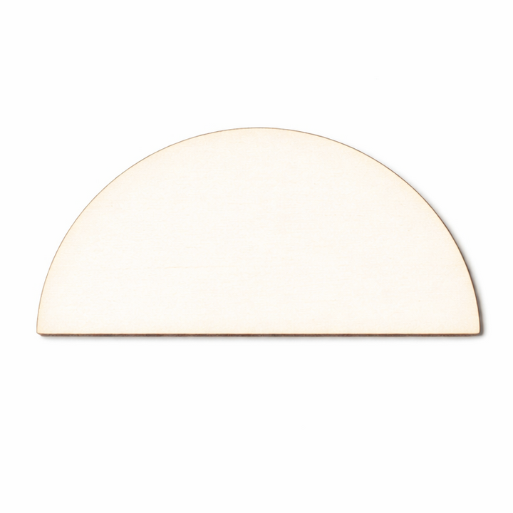 laser cut half circle wood craft shapes
