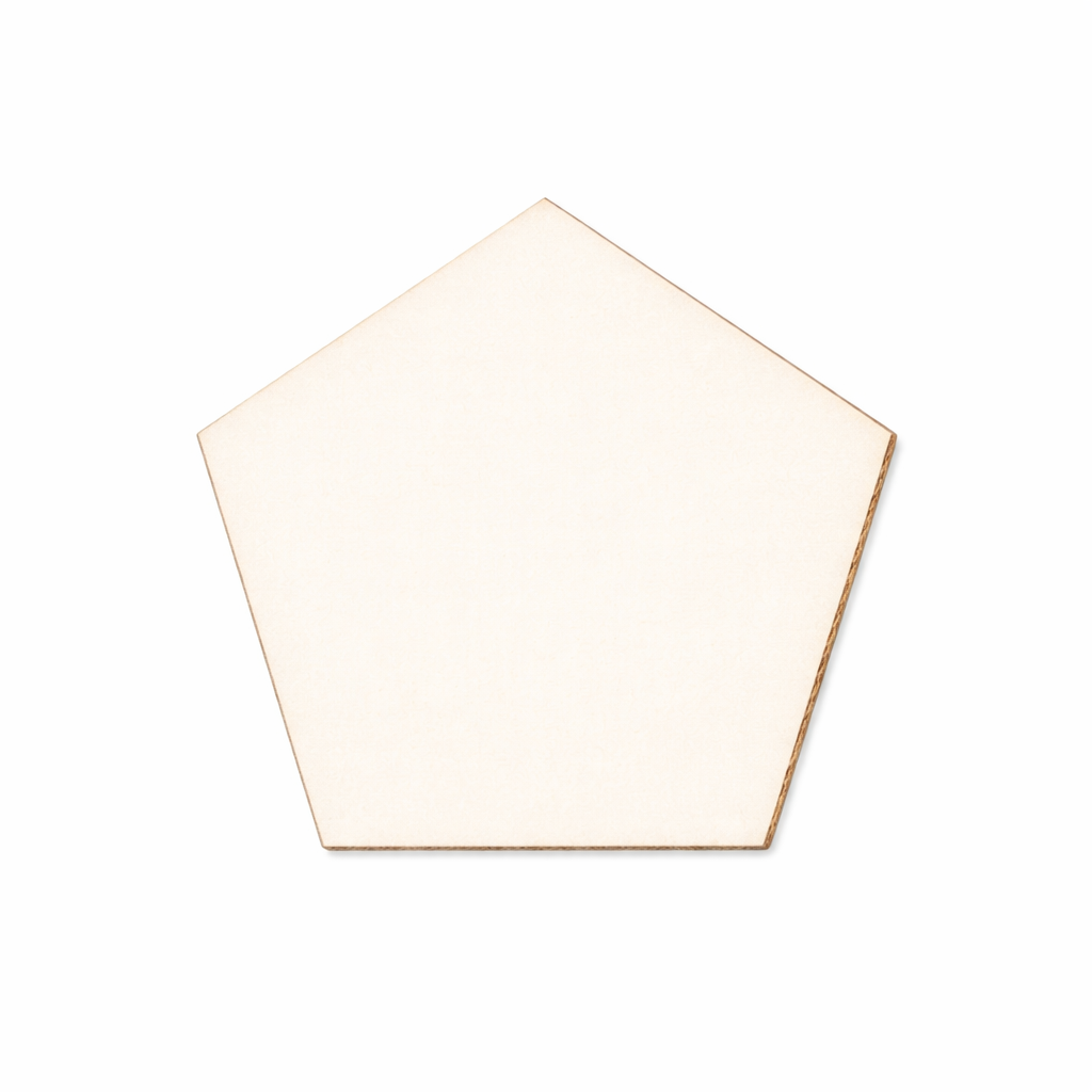 pentagon laser cut wood shape
