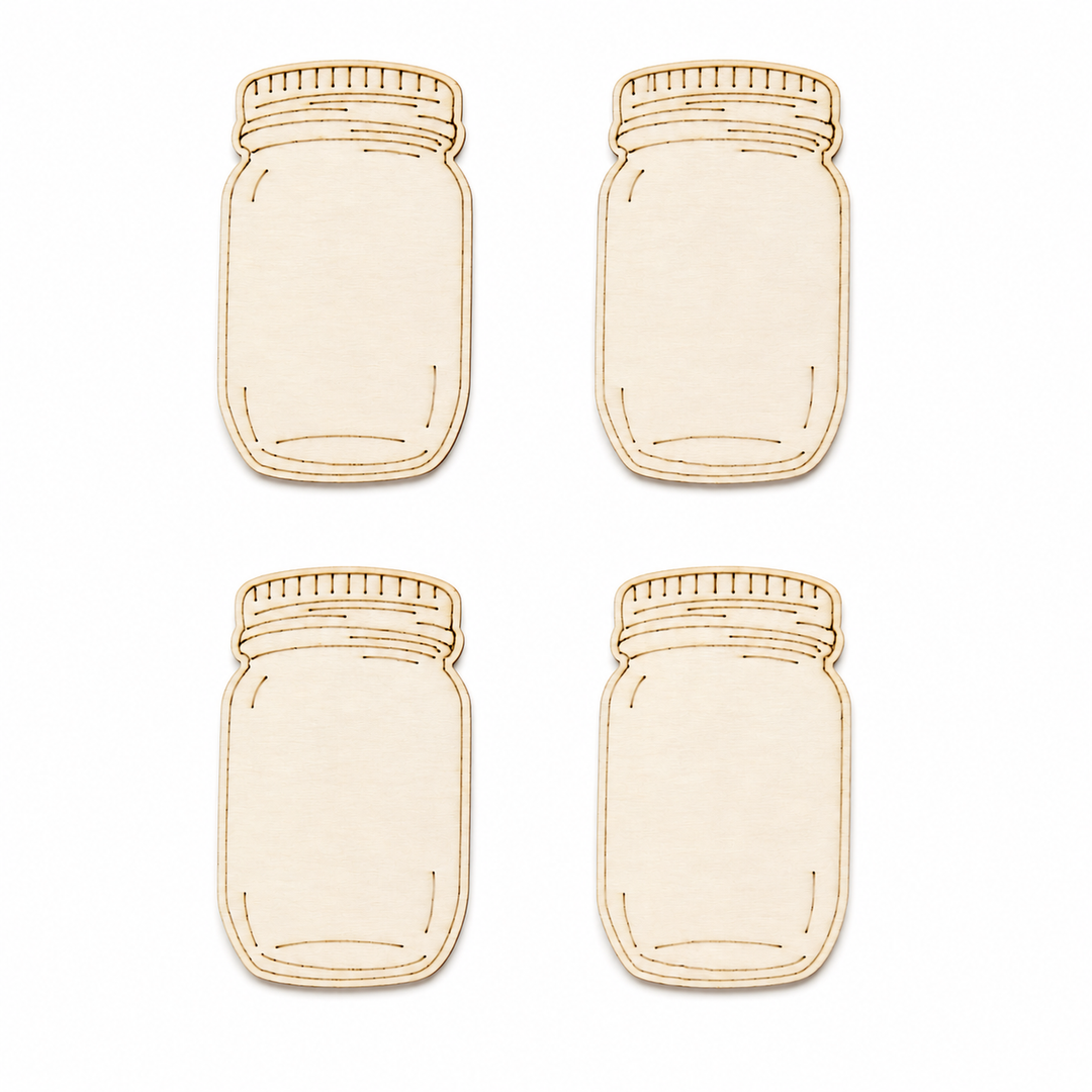 Mason Jar Wood Shape Crafts To Paint on by ChurchHouseWoodworks.com Spring and Summer DIY Crafts and Ideas. 