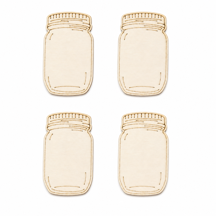 Mason Jar Wood Shape Crafts To Paint on by ChurchHouseWoodworks.com Spring and Summer DIY Crafts and Ideas. 
