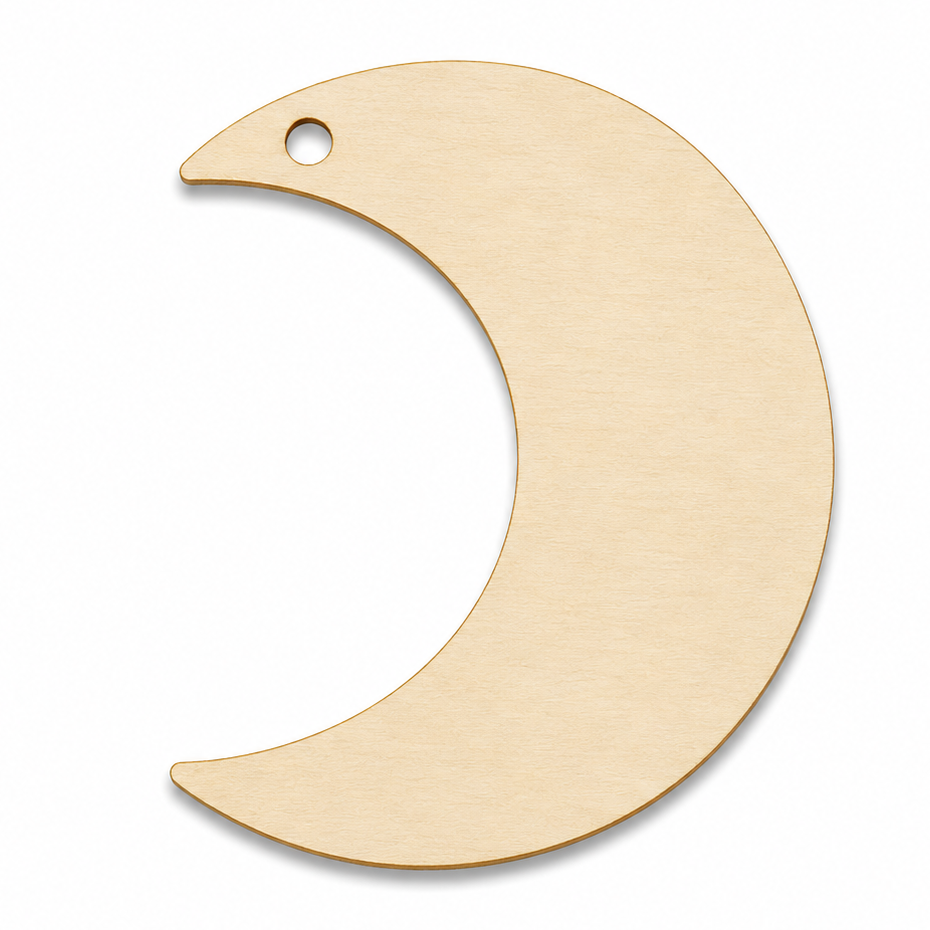Wood Moon shapes cutouts earring blanks to paint on or crat with by ChurchHouseWoodworks.com