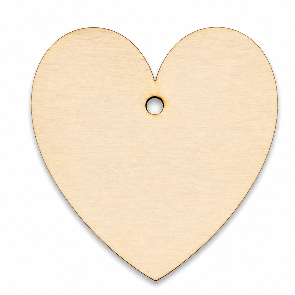 Wood Heart Gift Tags with with a hole to diy craft or paint on by ChurchHouseWoodworks.com