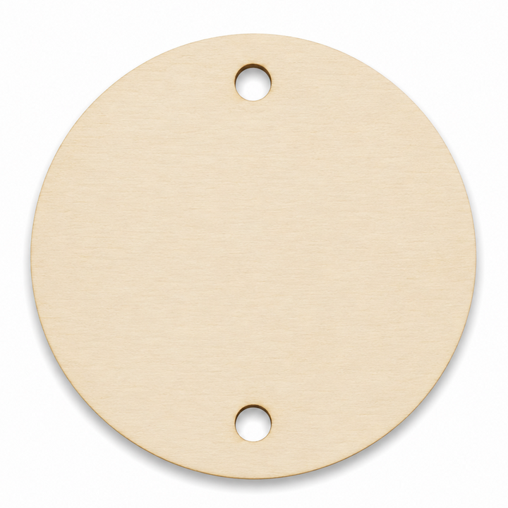 Wood circle tags with two holes for crafts and to paint on by ChurchHouseWoodworks.com