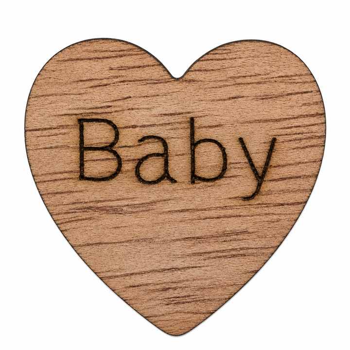 Baby Wood Hearts (100 qty) 1 inch
