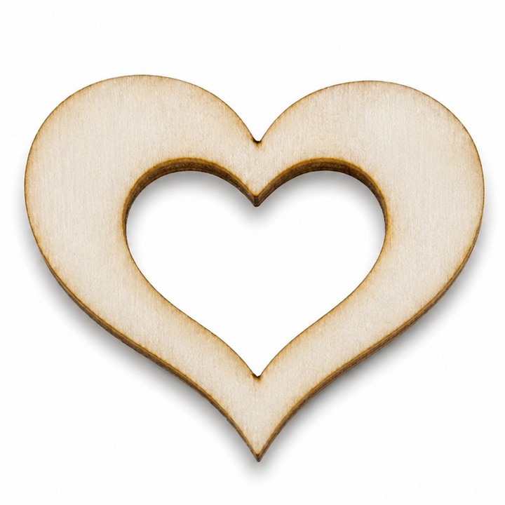 Hollow Wood heart shapes cutout crafts for diy crafting and to paint on by ChurchHouseWoodworks.com
