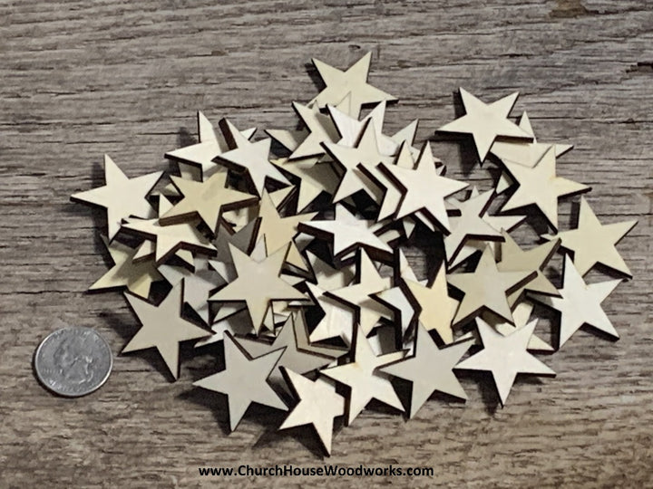 wood stars for wooden flag making crafts