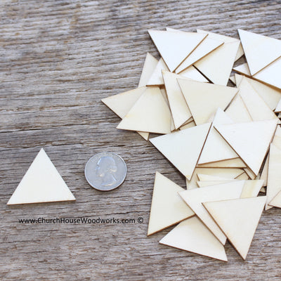 1.5 inch wood craft shapes equilateral triangle wooden pieces 
