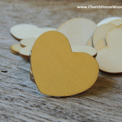 1.5 inch large blank wood heart tags for weddings anniversary showers decor