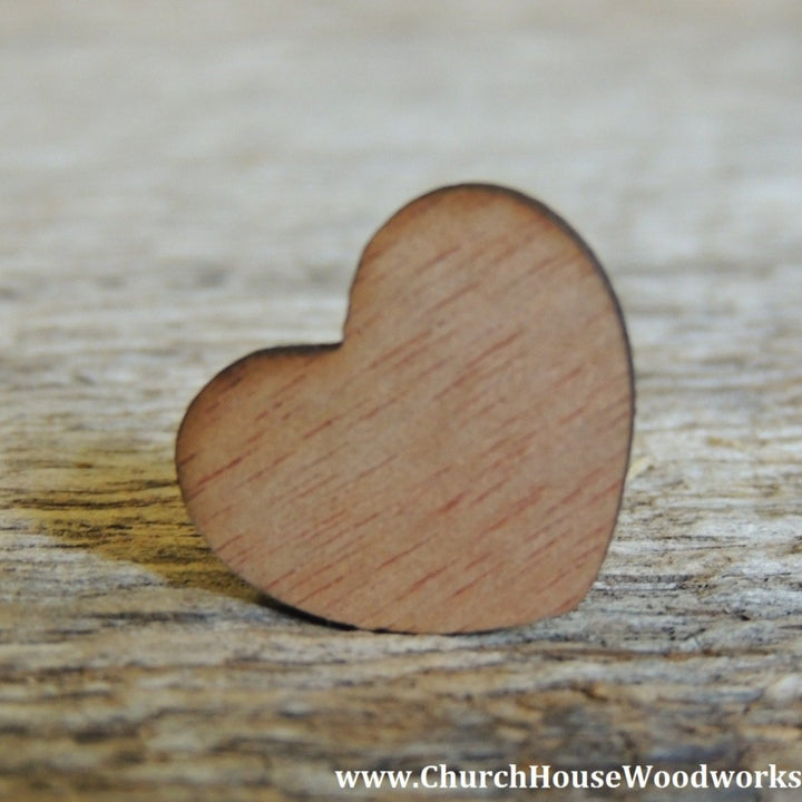 1 inch wood heart