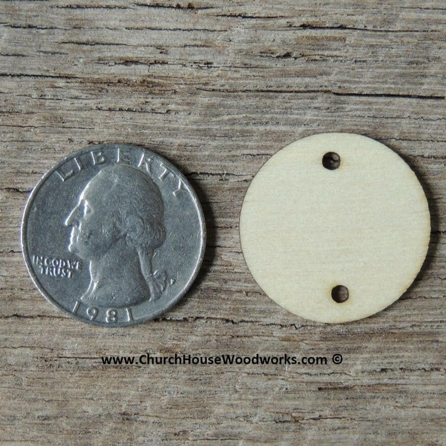1 inch wood craft tag with 1 hole ornaments crafts name tags garland banners signs