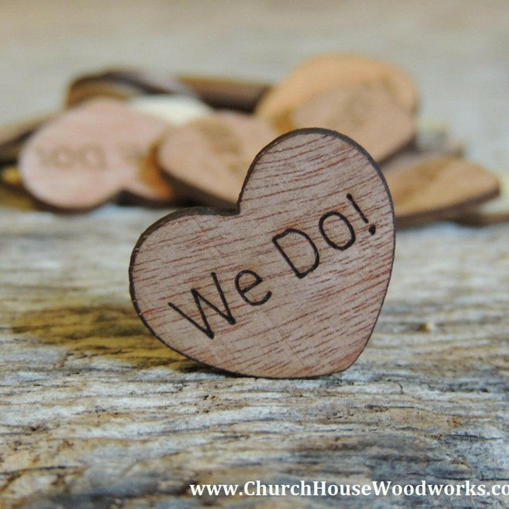 we do wood wedding hearts decor