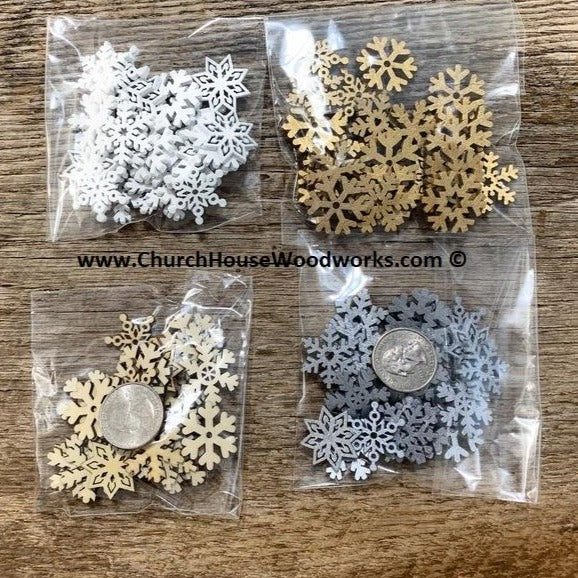 1 inch mini silver snowflakes for christmas crafts and ornaments
