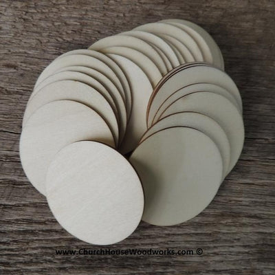 2.5 inch wood circle blank for crafting wood work 2-1/2 inch diameter