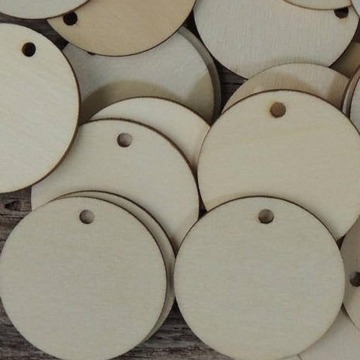 2.5 inch wood circle tag blank for woodworking crafts earring blanks 2-1/2" diameter