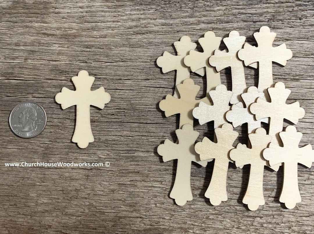 2 inch cross wood shapes