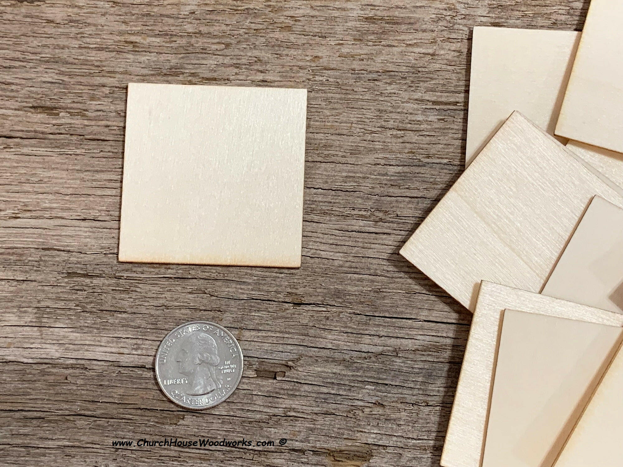 2 Small Square 25 Small Wood Square 2 inch – Church House Woodworks