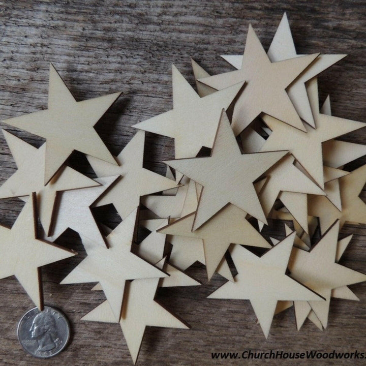 2 inch wood stars for crafts flag making Christmas Crafts