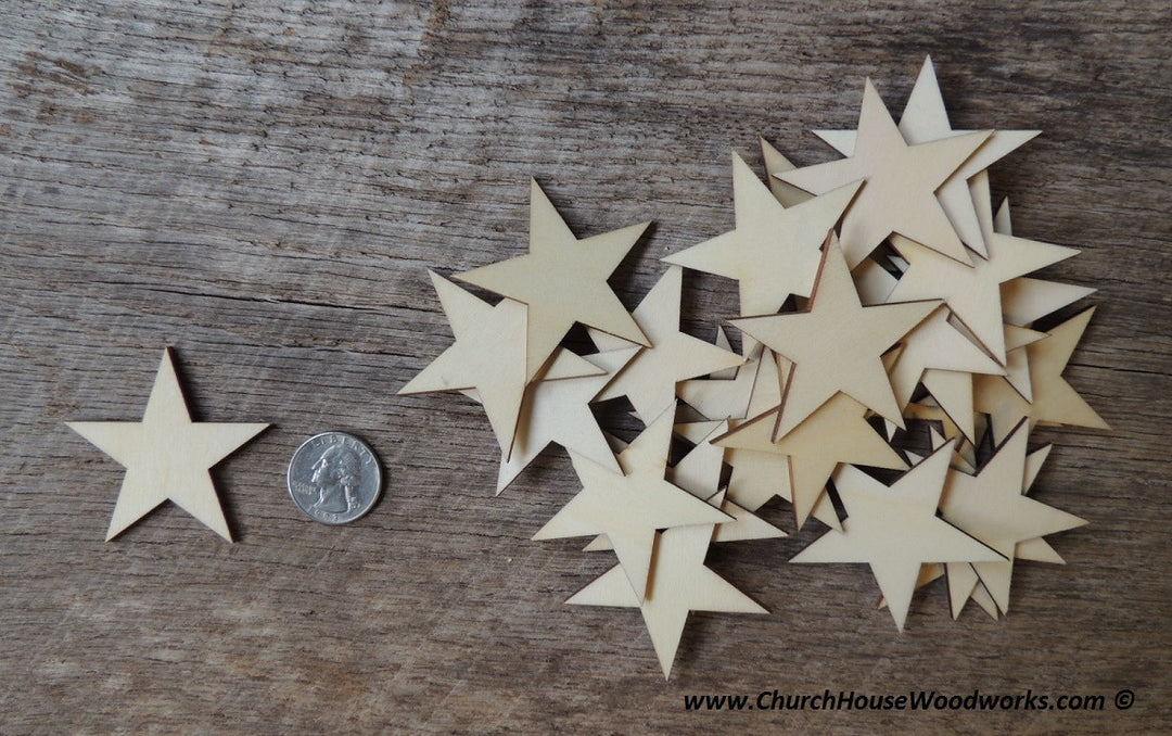 2 inch wood stars for crafts flag making Christmas Crafts