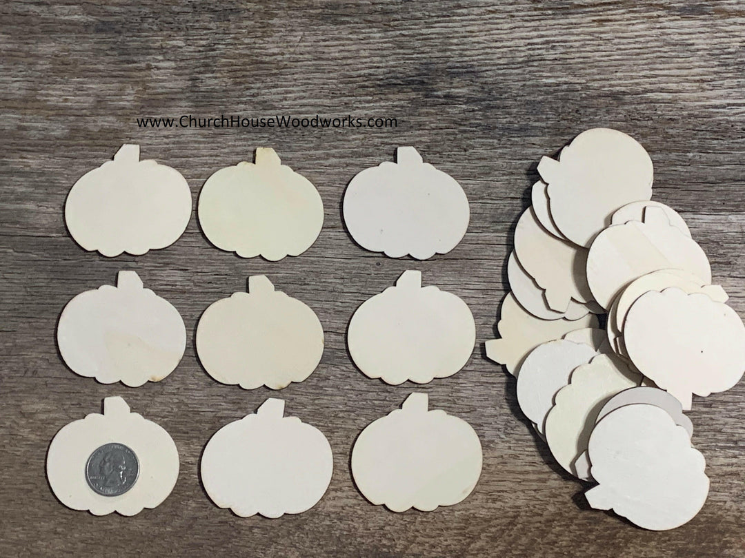 2 inch wood pumpkin blank craft shapes