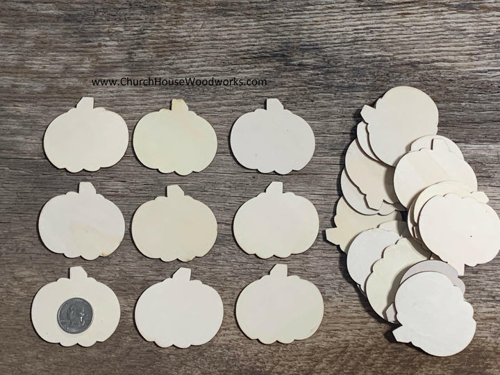 2 inch wood pumpkin blank craft shapes