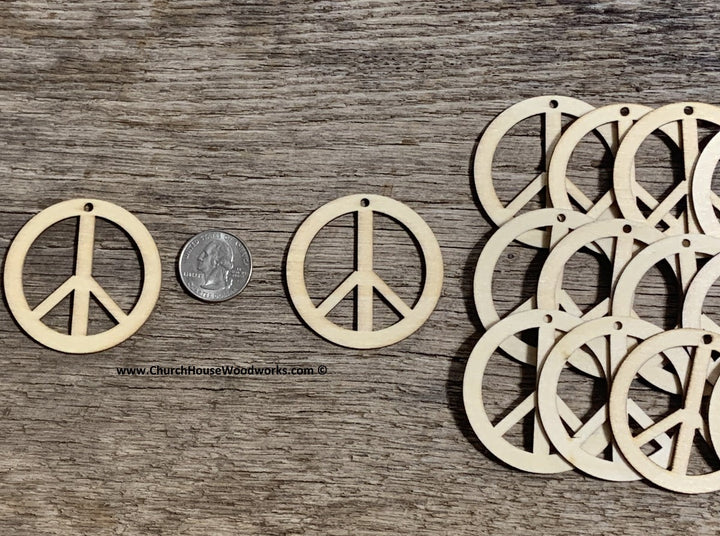 peace sign wood earring blanks pendants