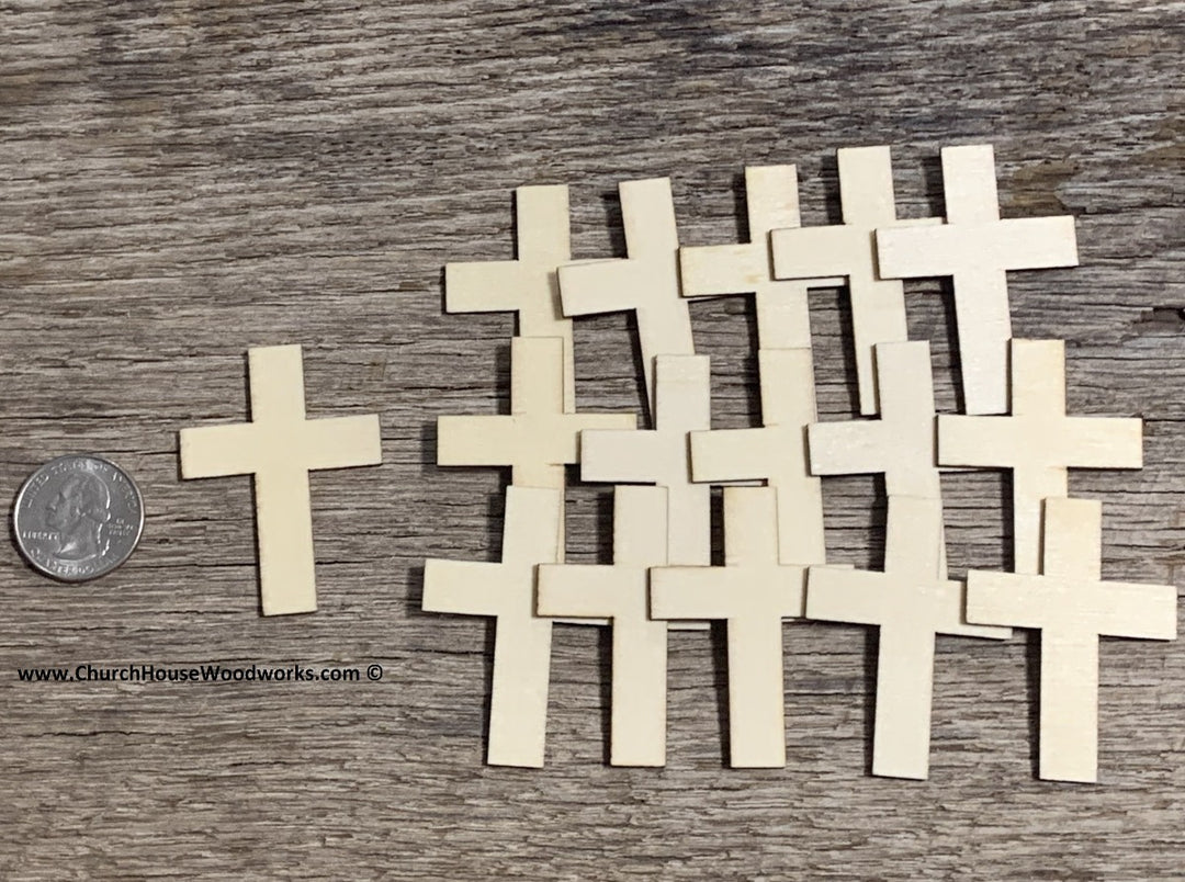 2 inch cross wood shapes