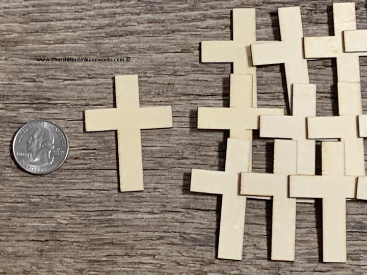 2 inch cross wood shapes