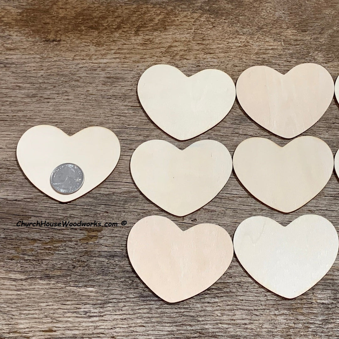 3 inch wood hearts for crafts weddings signs decor guestbook art ornaments family