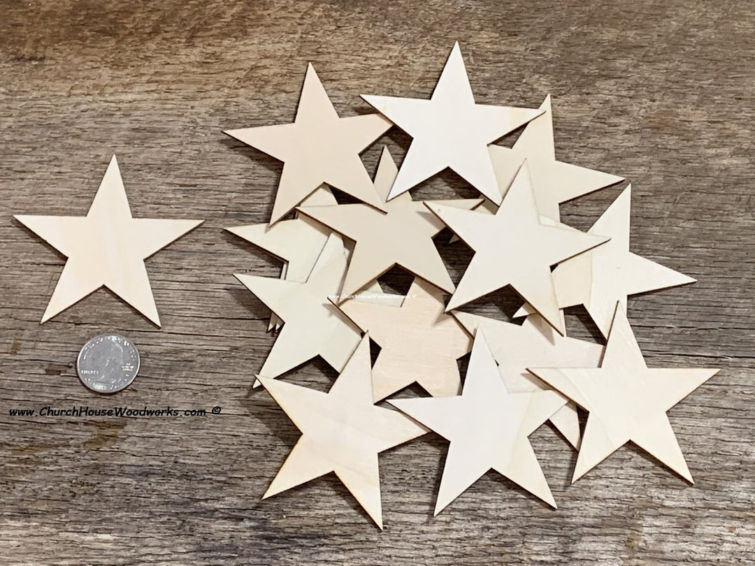 3 inch wood stars for wooden flags 