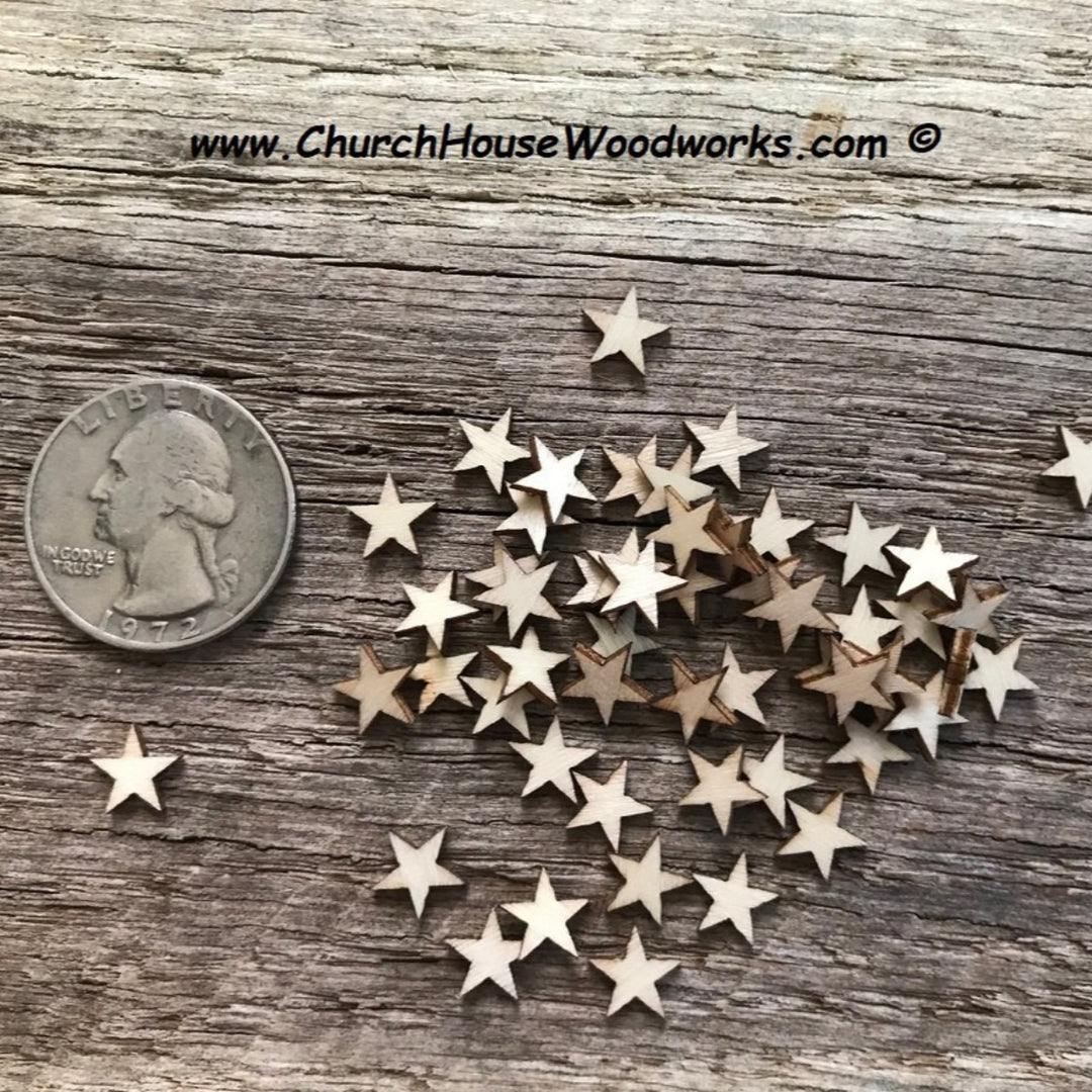 five sixteenths wood stars for flag making crafts diy wooden flags tiny star