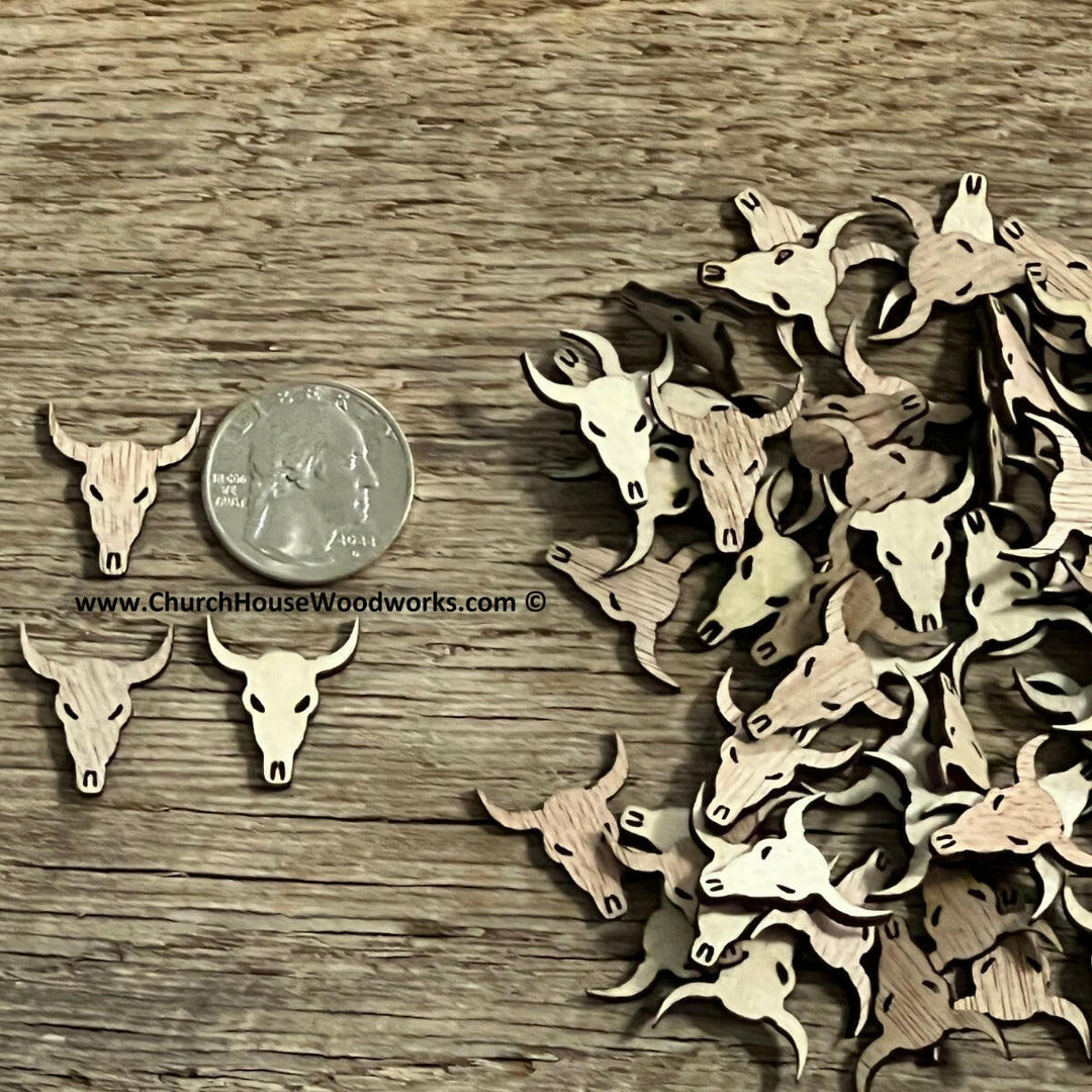 cow skull cow head wood shape confetti