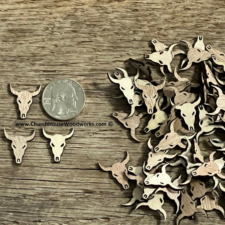 cow skull cow head wood shape confetti