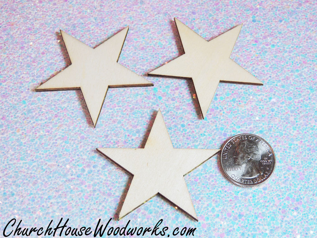 Wooden Star Christmas Tree Ornaments by ChurchHouseWoodworks.com