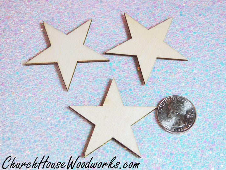 Wooden Star Christmas Tree Ornaments by ChurchHouseWoodworks.com