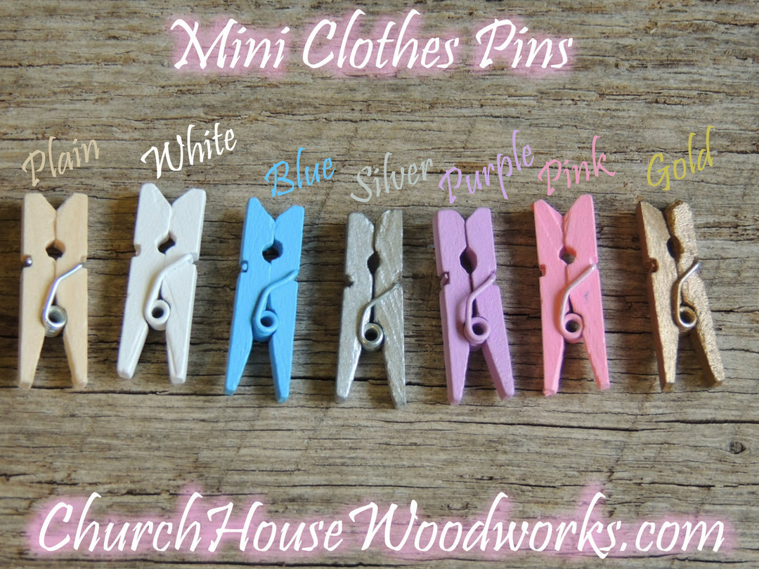 Red Wooden Mini Clothespins by ChurchHouseWoodworks.com Great for diy projects, crafts, weddings, bridal showers, baby showers, birthday party events and more