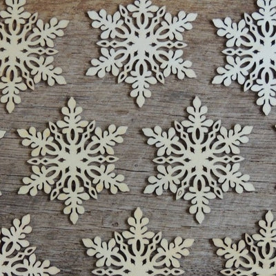Wood Snowflake DIY Craft Supply Woodcraft Ornament