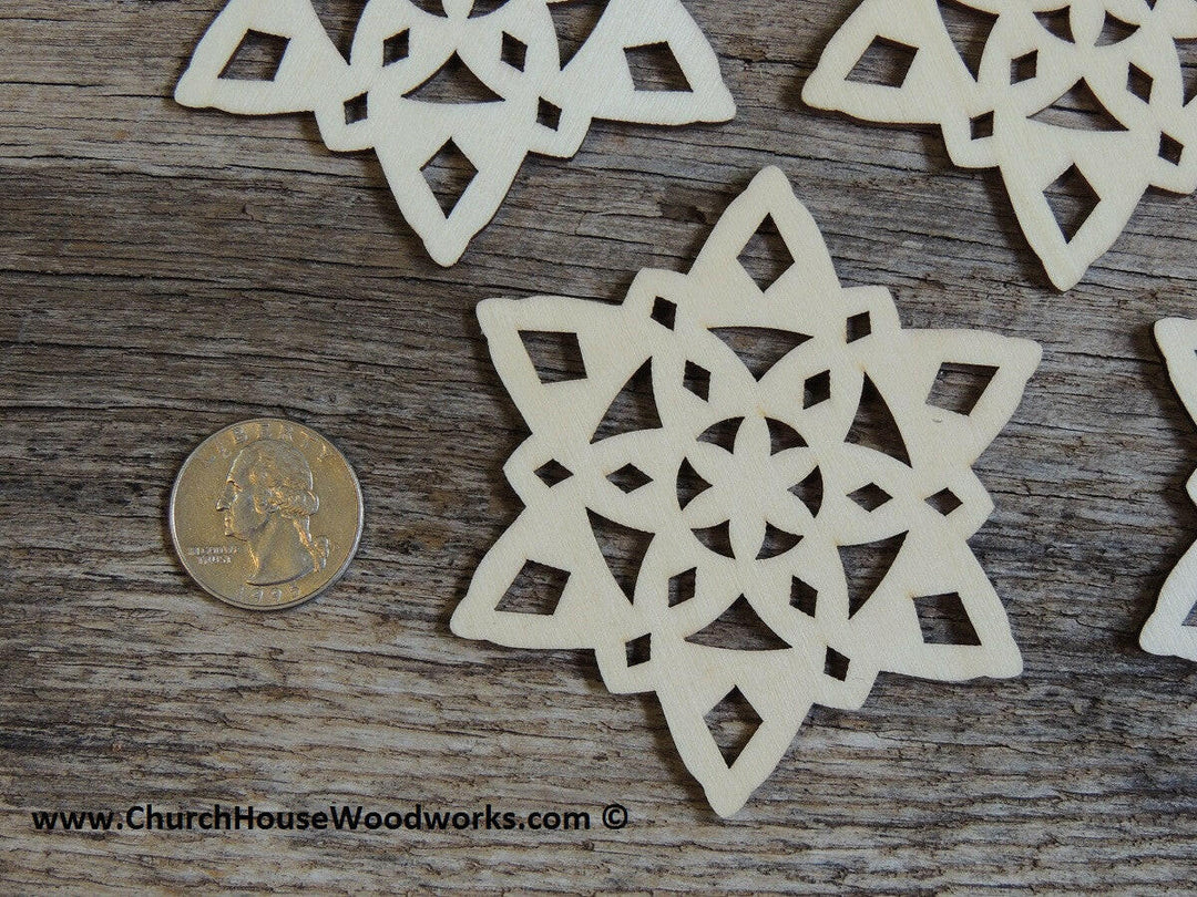 wood snowflake diy craft supplies Christmas crafts ornaments