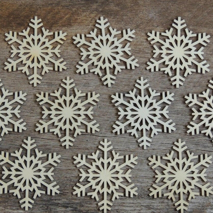 wood snowflake diy craft supplies Christmas crafts ornaments