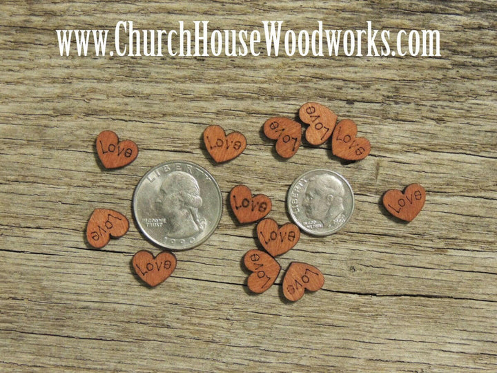 tiny mini love hearts for weddings'