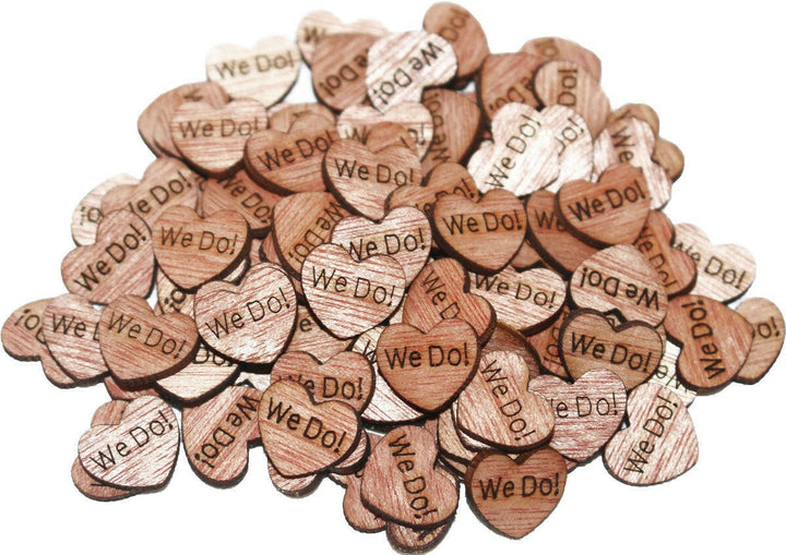 we do wood wedding hearts 