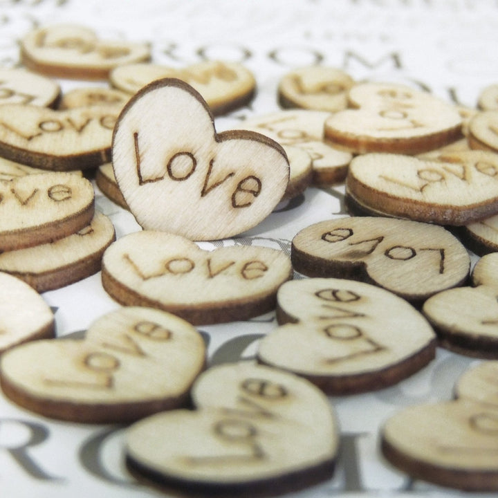 Love Hearts (light wood) - 100 ct - 1/2 inch