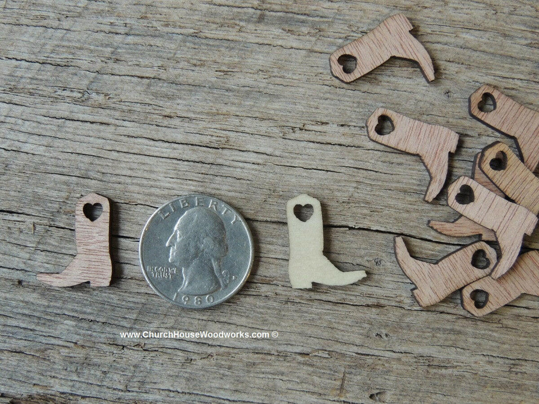 Cowboy Wedding Little Wooden Cowboy Boots Table Decorations Confetti Western Wedding