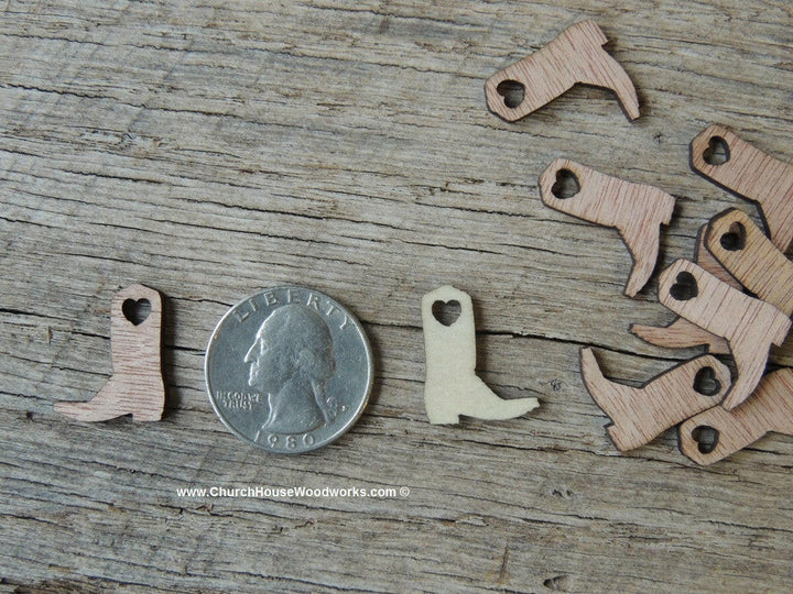 Cowboy Wedding Little Wooden Cowboy Boots Table Decorations Confetti Western Wedding