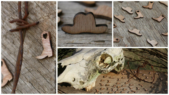mini wood cowboy hat decorations wood craft pieces